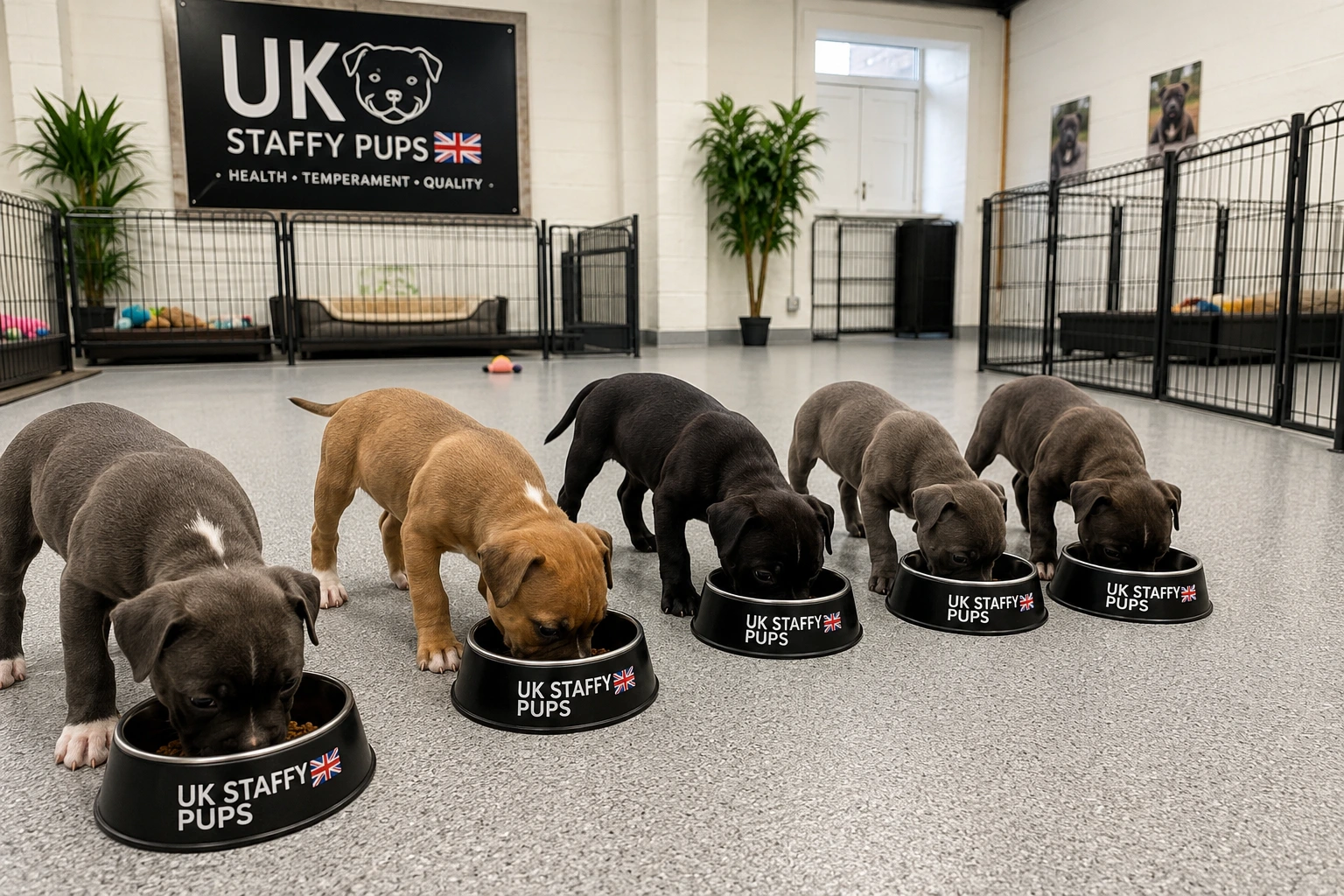 Beautiful UK Staffordshire Bull Terrier representing the breed standard
